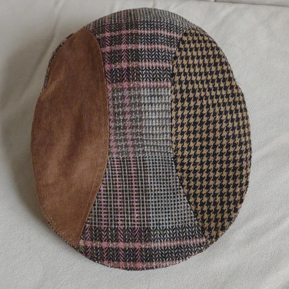Target Newsboy Cap Hat Pink Brown Tweed Houndstooth Corduroy Flat Cabbie